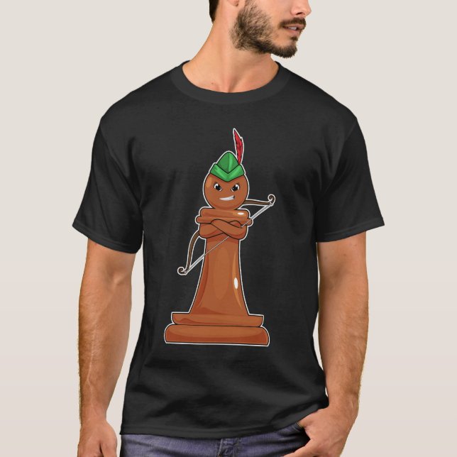 Chess biet Pawn Archer Chess T Shirt (Framsida)