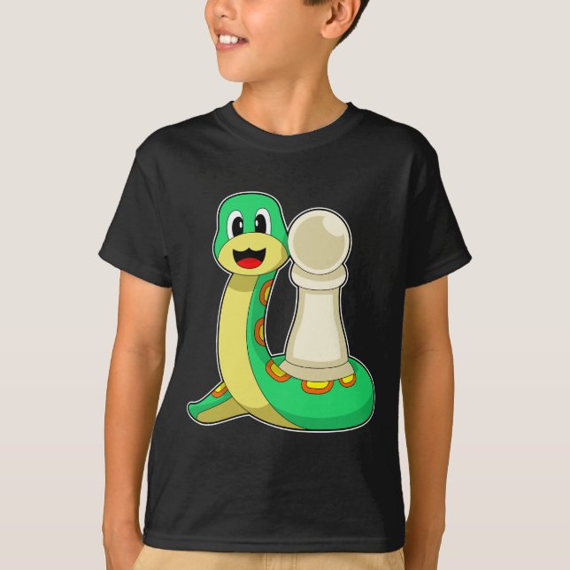 Chess biet Pawn Snake Chess T Shirt (Framsida)