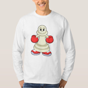 Chess biet Pawn som Boxer med Boxing handskar T Shirt