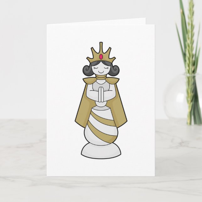 Chess biet Queen Krona Chess Kort (Framsida)