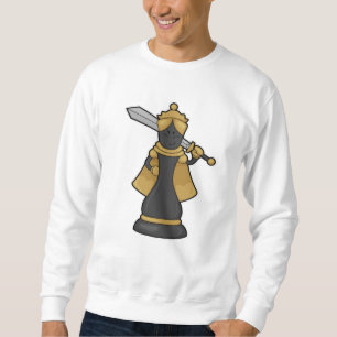Chess biet Queen vid Chess med Sword Lång Ärmad Tröja