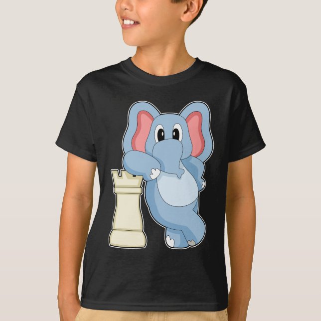 Chess biet Rook Elephant Chess T Shirt (Framsida)