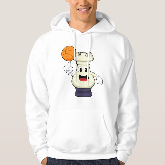 Chess biet Rook vid Basketball Sports Hoodie (Framsida)