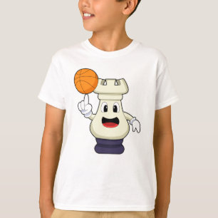 Chess biet Rook vid Basketball Sports T Shirt