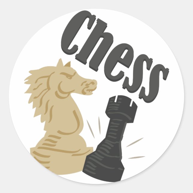 Chess Biet Runt Klistermärke (Framsida)