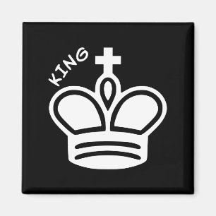 Chess Biet Symbol White Kung Magnet