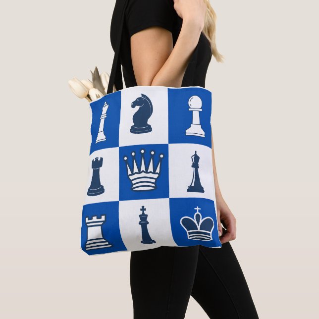 Chess Biet Tote Bag-övertryck, Älskare Tygkasse (Närbild)