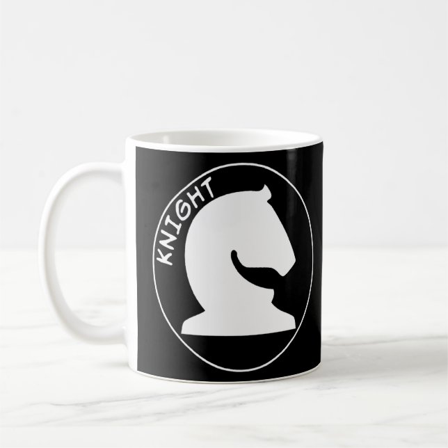 Chess Biet White Knight Chess Knight White Chess Kaffemugg (Vänster)