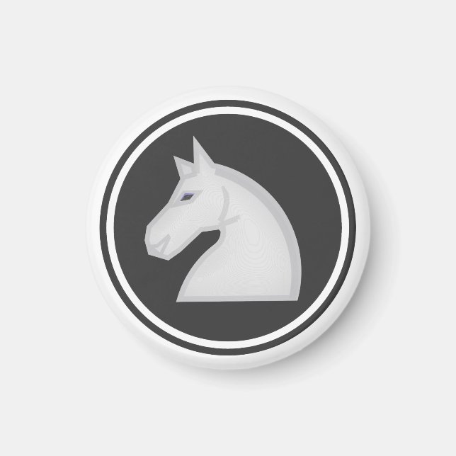 Chess Biet White Knight Magnet (Framsidan)