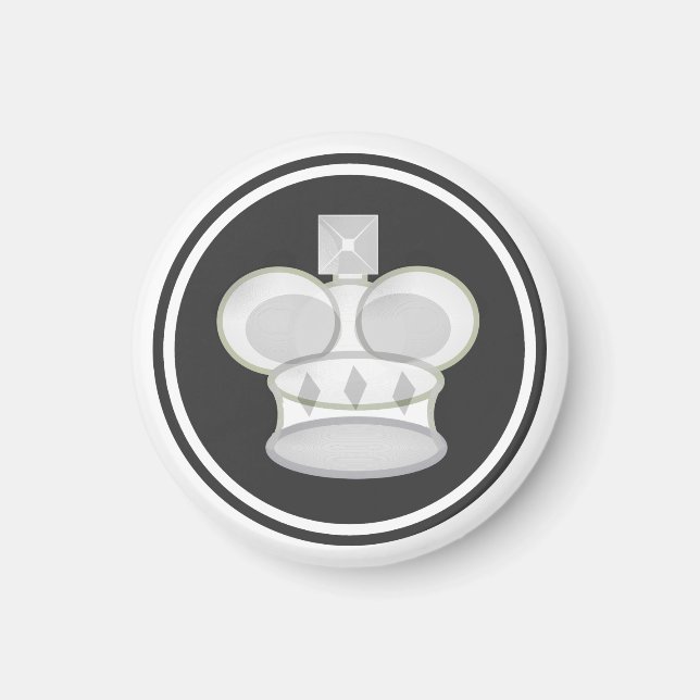 Chess Biet White Kung Magnet (Framsidan)