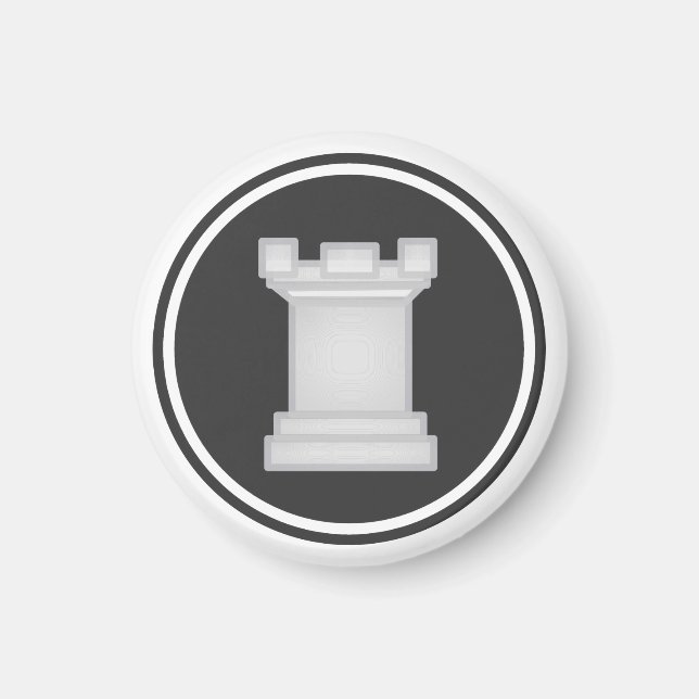 Chess Biet White Rook Magnet (Framsidan)