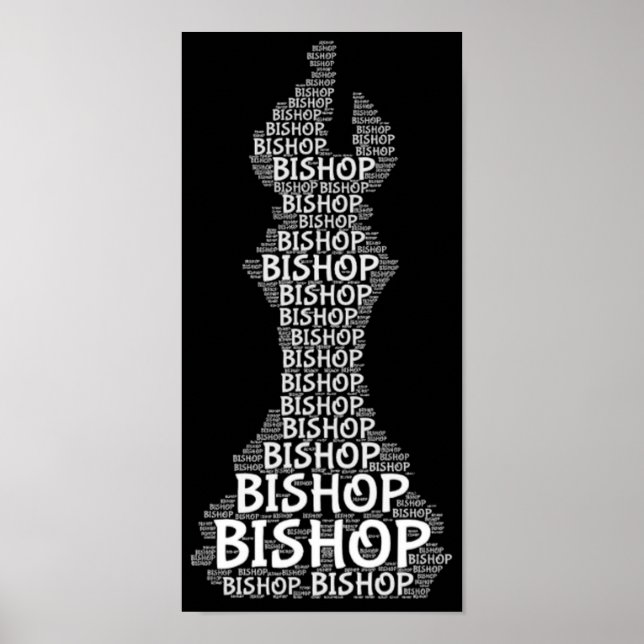 Chess Bishop Ord Bild Poster (Framsidan)