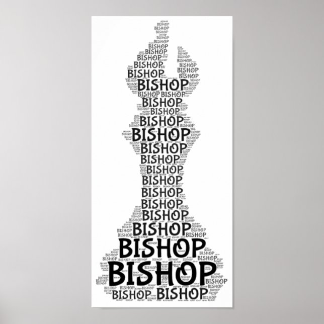 Chess Bishop Ord Bild Poster (Framsidan)