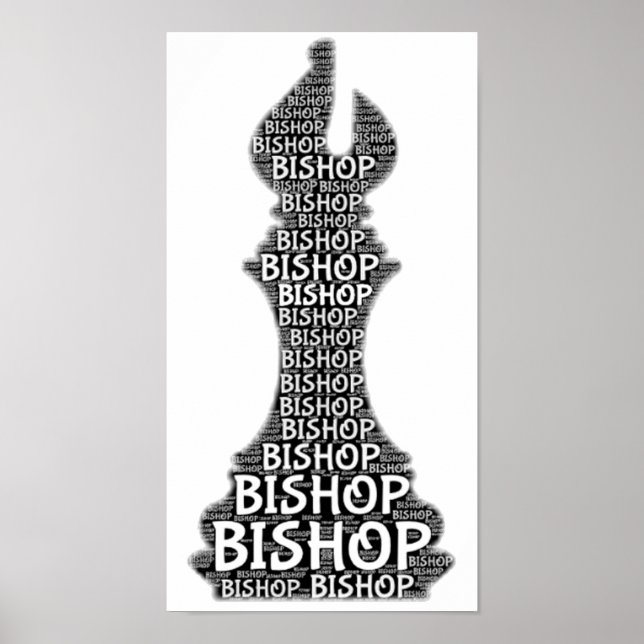 Chess Bishop Ord Bild Poster (Framsidan)