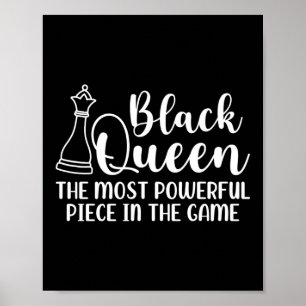 Chess Black Queen är den mäktigaste Biet i Poster