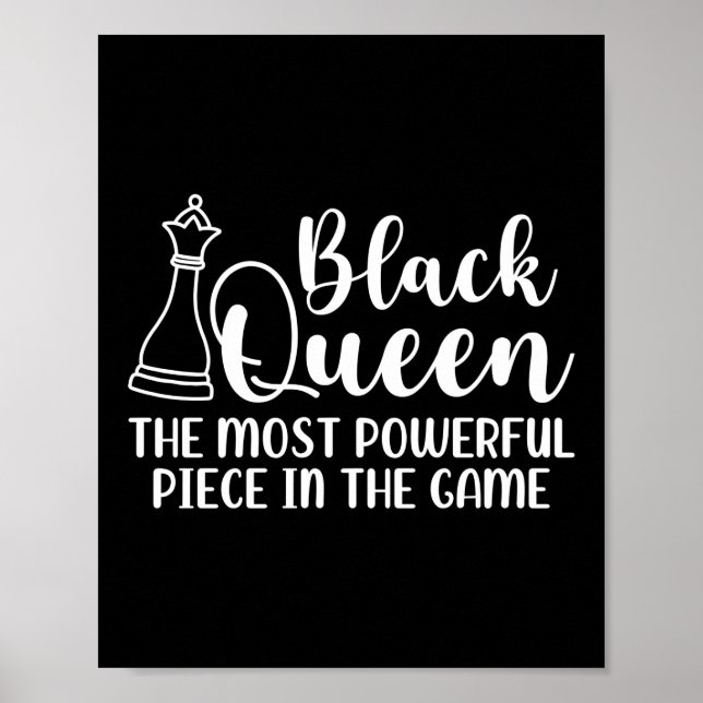 Chess Black Queen är den mäktigaste Biet i Poster (Framsidan)