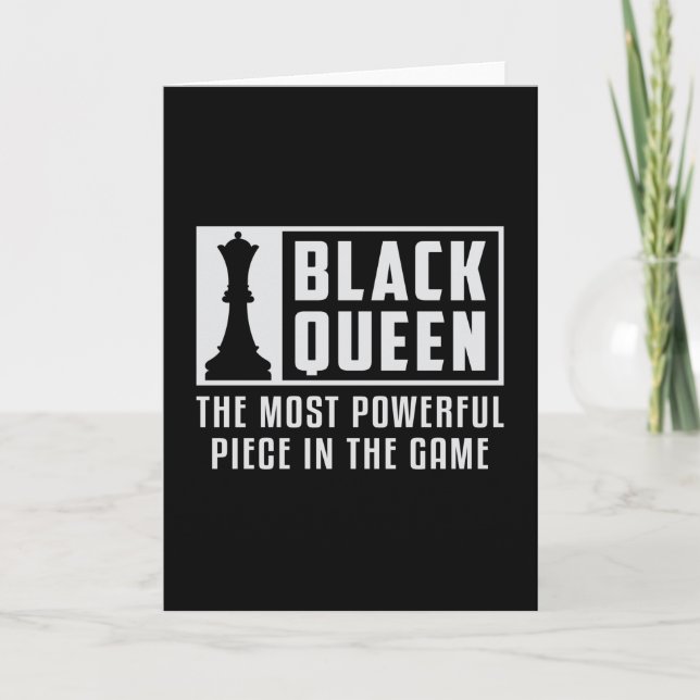 Chess Black Queen Chess Board Checkmate Board Gift Kort (Framsida)
