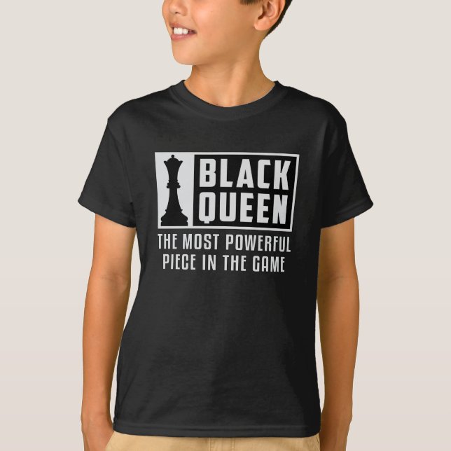 Chess Black Queen Chess Board Checkmate Board Gift T Shirt (Framsida)