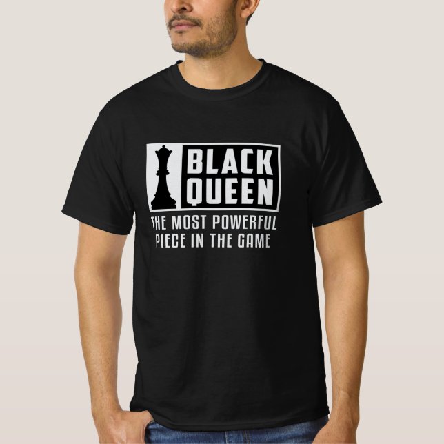 Chess Black Queen Chess Board Checkmate Board Gift T Shirt (Framsida)