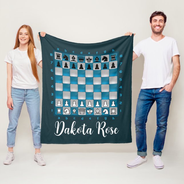 Chess Blanket - Chess Throw Blanket - Chess Ull Fleecefilt (På plats)