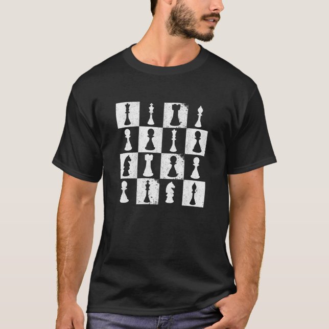 Chess Board Chess Player Themd Mind Sport Funny C T Shirt (Framsida)