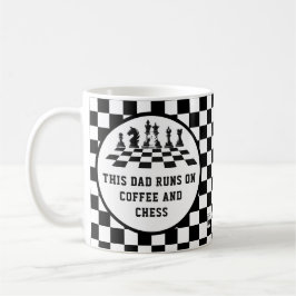 Chess Board & Delar Game Fars dag Pappa Gift Kaffemugg