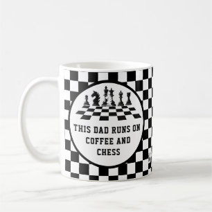 Chess Board & Delar Game Fars dag Pappa Gift Kaffemugg