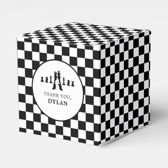 Chess Board & Delar Game Natt oavsett ålder Presentaskar (Framsidan Sidan)