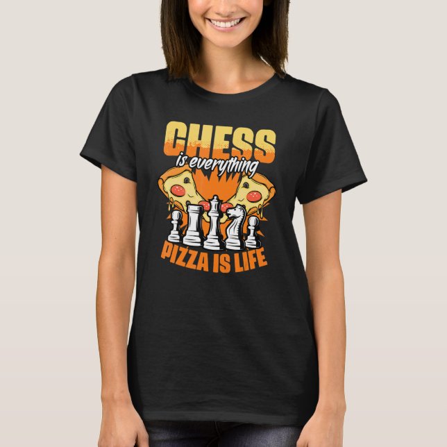 Chess Board Game Humor For A Pizza  Grandmaster T Shirt (Framsida)