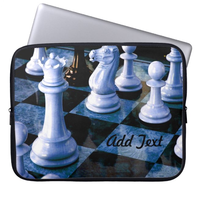 Chess Board Kung Anpassa anpassning Laptop Fodral (Framsidan)