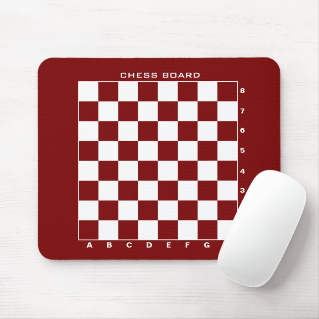 Chess board layout med siffror och brev anpassning musmatta (Med mus)