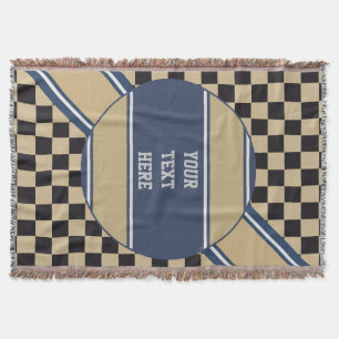 Chess Board Mönster + din backgr. färg & text Mysfilt