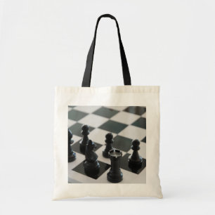 Chess Board och Delar Tote Bag Tygkasse