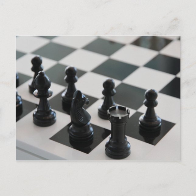 Chess Board och Delar vykort (Framsida)