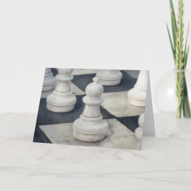 Chess Board Pawn Biet-födelsedagskort Kort (Framsida)