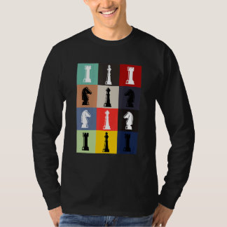 Chess Board Pop Art Stil Chess Biet Chess Game T Shirt