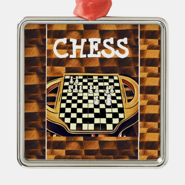 CHESS BOARD STIL JULGRANSPRYDNAD METALL (Framsidan)