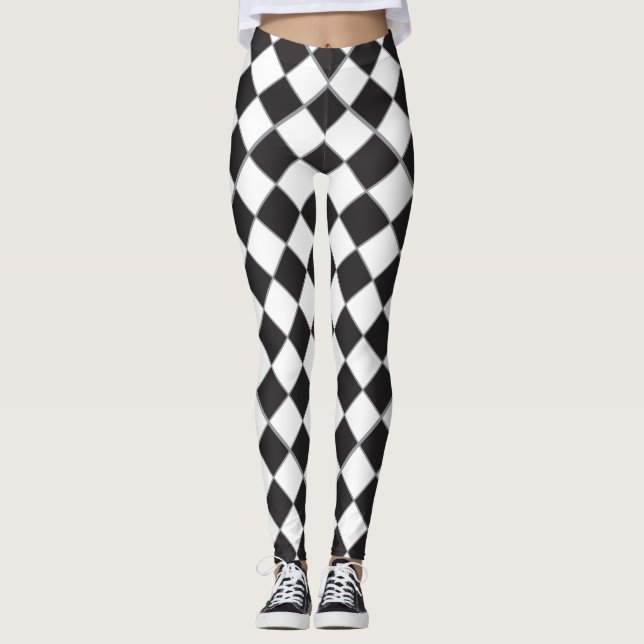 Chess Board stil Leggings (Framsida)