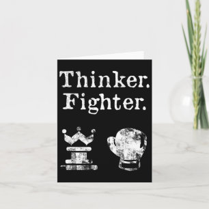 Chess Boxer Thinker Fighter Boxing Chess Älskare G Kort