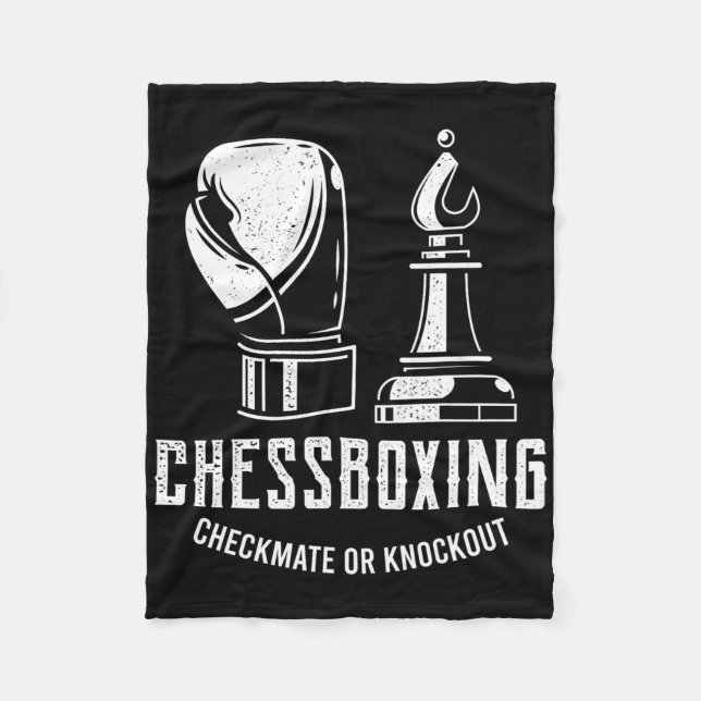 Chess Boxing I Chess Player Boxer Fleecefilt (Framsidan)