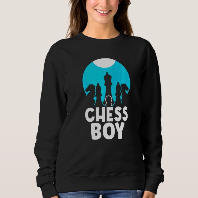 Chess Boy Hobby Match Ord Player T Shirt (Framsida)