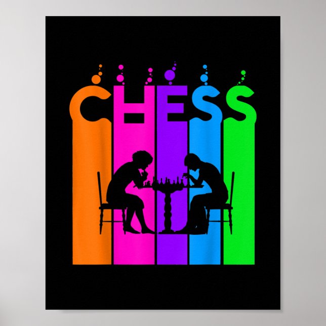 Chess Bubble Hobby och Sport Gift Idea Poster (Framsidan)
