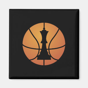 Chess Bysketbyll Gift Roligt for Game Board Kung C Magnet