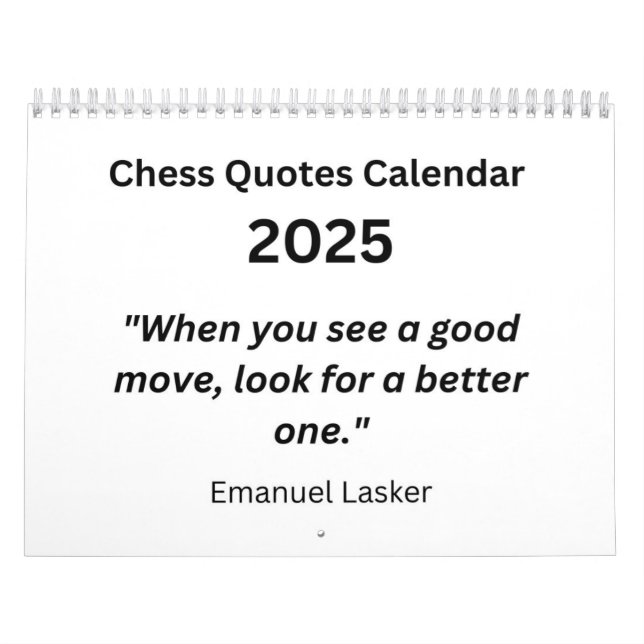 Chess Calendar 2025 - Chess Quotes Calendar Kalender (Omslag)
