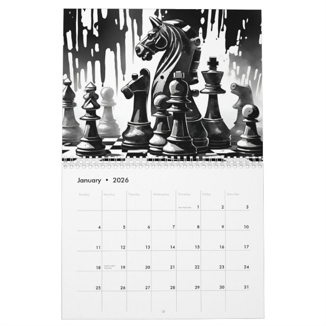 Chess Calendar 2025 Kalender (Jan 2026)