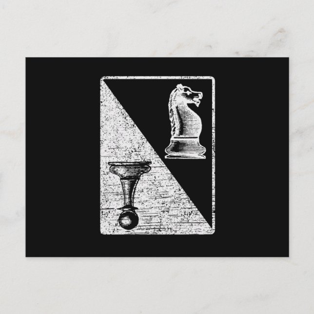 Chess Card Checkmate Player Board Biet Gift Vykort (Framsida)