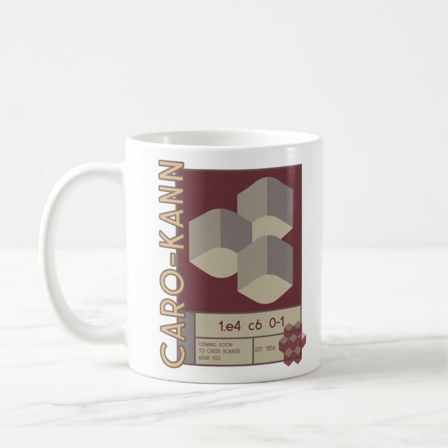 Chess Caro-Kann Kaffemugg (Vänster)