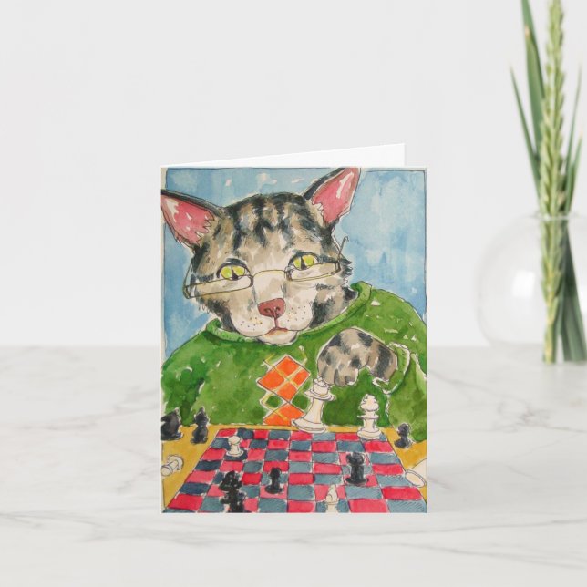 Chess Cat-kort Kort (Framsida)
