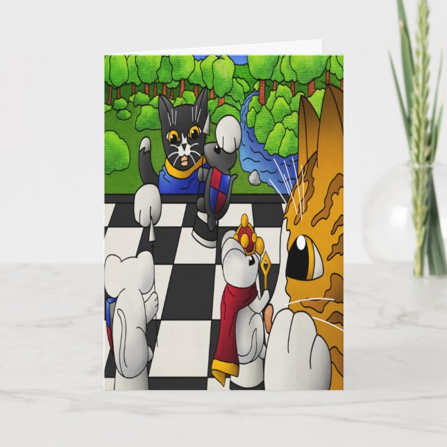 Chess Cats i parken Kort (Framsida)