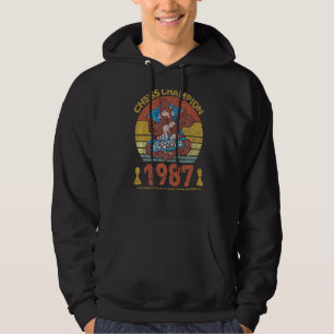 Chess Champion 1987, inte min Elo. Det är mitt år Hoodie